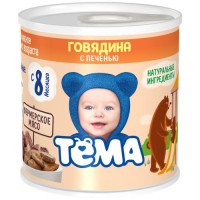 Пюре мясное Говядина печень Тёма  100г