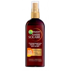 Масло спрей для интенсивного золотистого загара водостойкое SPF15 Garnier 150мл