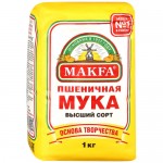 Мука пшеничная высший сорт Макфа 1кг