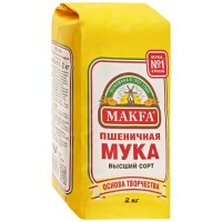 Мука пшеничная высший сорт Макфа 2 кг