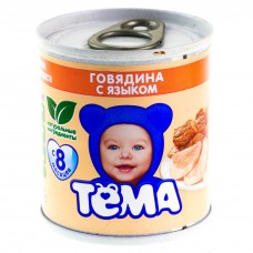 Пюре мясное Говядина с языком Тёма  100 г