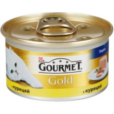 Корм для кошек паштет с курицей ж/б Gourmet Gold 85г