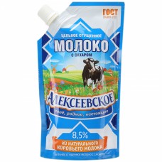 Молоко сгущенное цельное с сахаром  Алексеевское 270г 8.5%